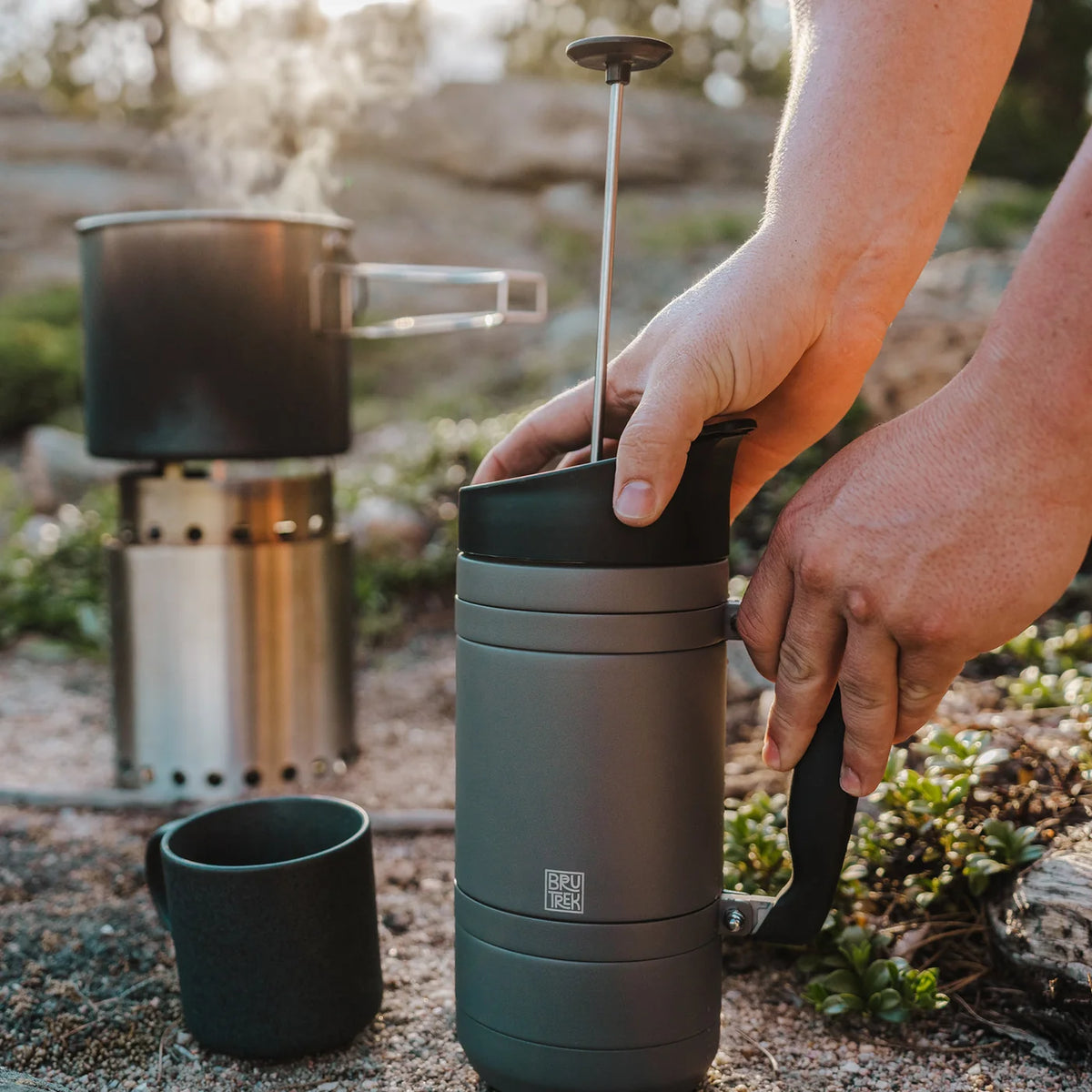 BruTrek® Basecamp French Press – kempingowy zaparzacz do kawy